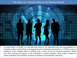 The Role of a Virtual CISO in the Modern World
