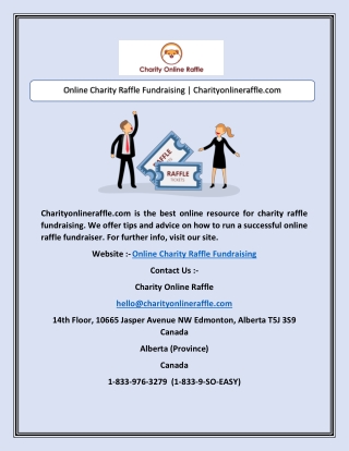 Online Charity Raffle Fundraising | Charityonlineraffle.com