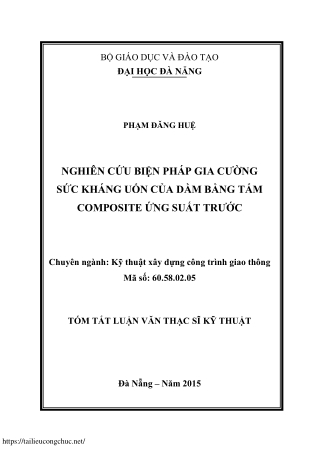 Nghiên cứu biện pháp gia cường sức kháng uốn của dầm bằng tấm Composite