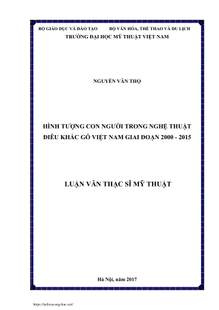 Hình tượng con người trong nghệ thuật điêu khắc gỗ Việt Nam giai đoạn 2000-2015
