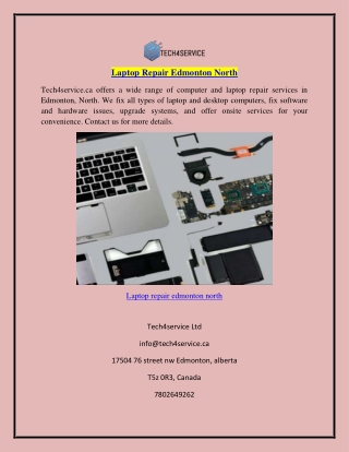 Laptop Repair Edmonton North Tech4service.ca