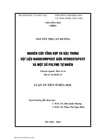 Nghiên cứu tổng hợp và đặc trưng vật liệu nanocomposit