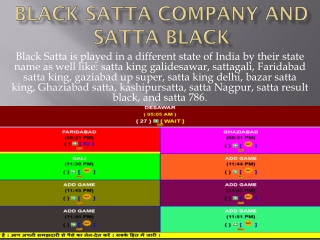 Black Satta: why do people satta hot play it?