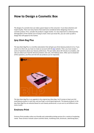 Best Design  Cosmetic Box In USA