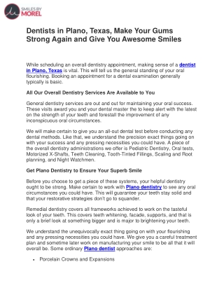 Dentists in Plano
