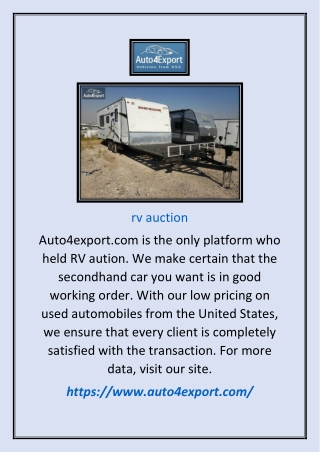 Rv Auction | Auto4export.com