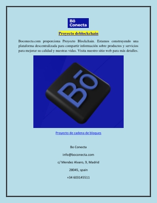 Proyecto deblockchain  Boconecta