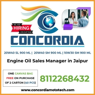 Engine Oil Sales Manager in Jaipur - 8112268432