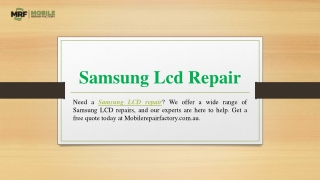 Samsung Lcd Repair | Mobilerepairfactory.com.au