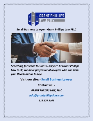 Small Business Lawyer  Grant Phillips Law PLLC