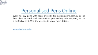 Personalised Pens Online  Promotionalpens.com.au