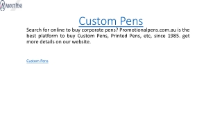 Custom Pens  Promotionalpens.com.au