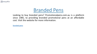 Branded Pens  Promotionalpens.com.au