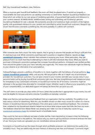 What I Wish I Knew a Year Ago About buy soundcloud comments