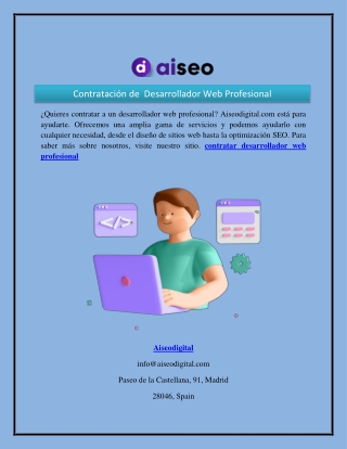 Contratación de  Desarrollador Web Profesional  aiseodigital