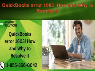 QuickBooks error 1603  How and Why to Resolve it