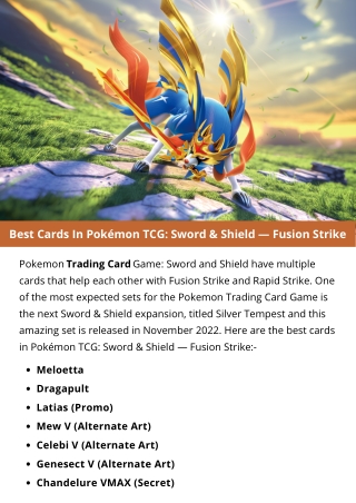 Best Cards In Pokémon TCG: Sword & Shield — Fusion Strike