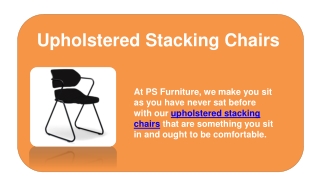 Upholstered Stacking Chairs