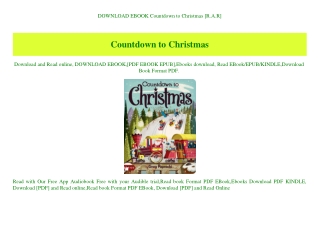 DOWNLOAD EBOOK Countdown to Christmas [R.A.R]