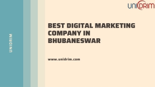 Best Digital Marketing Company in Bhubaneswar- Unidrim