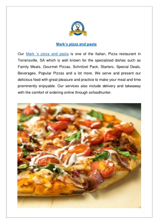 10% off order now - Mark’s pizza & pasta Torrensville