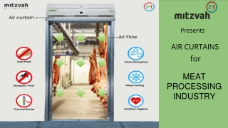Mitzvah provide air curtains for meat processing industry in India