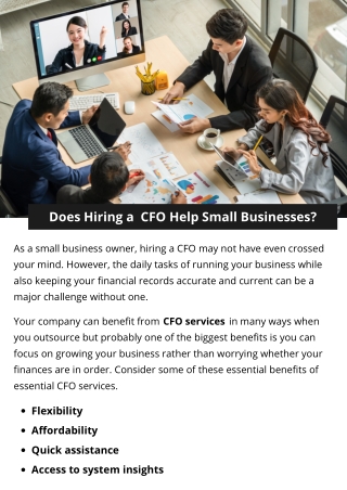 Does Hiring a CFO Help Small Businesses?