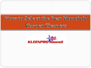 Hire the Best Carpet Cleaners in Honolulu