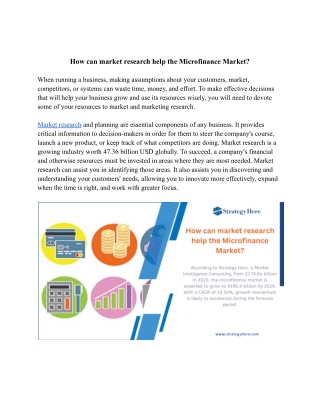 How can market research help the Microfinance Market
