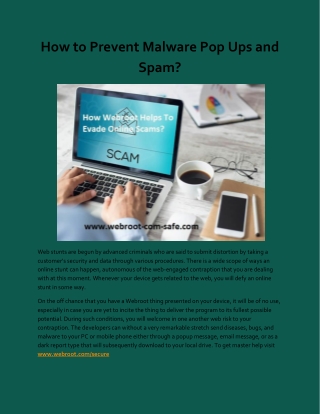 How to Prevent Malware Pop Ups and Spam