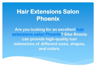 Hair Extensions Salon Phoenix