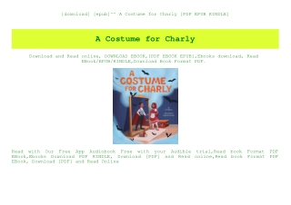 [download] [epub]^^ A Costume for Charly [PDF EPUB KINDLE]