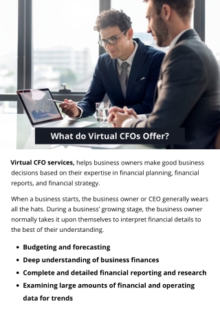 What do Virtual CFOs Offer?