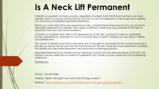 Is A Neck Lift Permanent