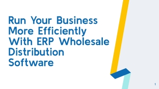 Run Your Business More Efficiently With ERP Wholesale Distribution Software