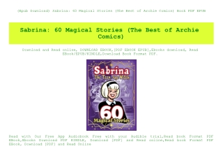 (Epub Download) Sabrina 60 Magical Stories (The Best of Archie Comics) Book PDF EPUB