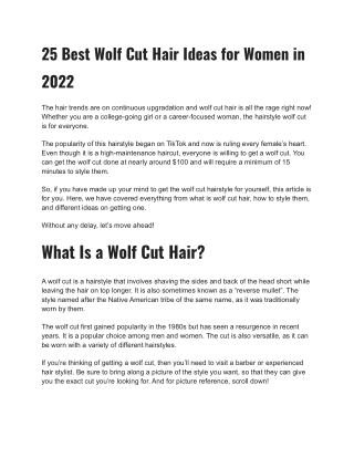 25 Best Wolf Cut Hair Ideas for Women in 2022