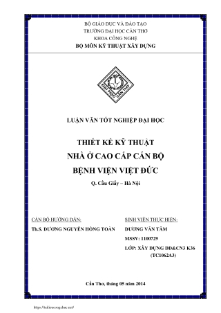 Thiết kế kỹ thuật nhà ở cao cấp cán bộ bệnh viện Việt Đức