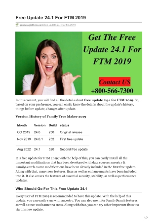 Free Update 241 For FTM 2019 - Genealogist Help