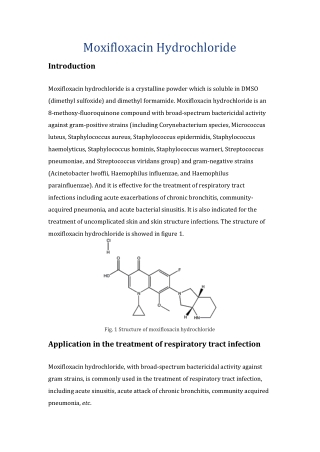 Moxifloxacin Hydrochloride