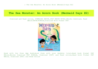 ^READ) The Sea Monster An Acorn Book (Mermaid Days #2) (DOWNLOAD E.B.O.O.K.^)