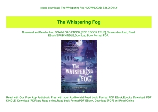 {epub download} The Whispering Fog ^DOWNLOAD E.B.O.O.K.#