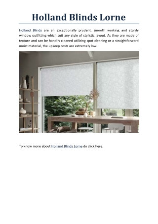 Holland Blinds Lorne