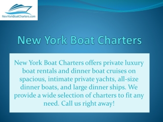 New York Boat Charters