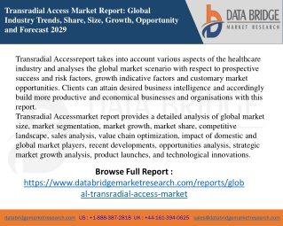 Transradial Access Market