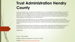 Trust Administration Hendry County
