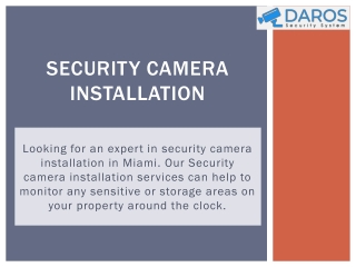 Security Camera Installation