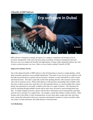 Erp software in Dubai
