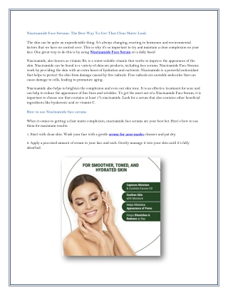 Niacinamide Face Serums