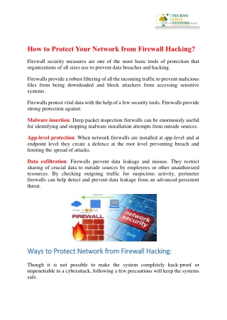How to Protect Your Network from Firewall Hacking